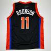 imageFacsimile Autographed Jalen Brunson New York Black Reprint Laser Auto Basketball Jersey Size Mens XL