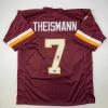 imageFacsimile Autographed Joe Theismann Washington Red Reprint Laser Auto Football Jersey Size Mens XL