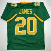 imageFacsimile Autographed Jordan James Oregon Green Reprint Laser Auto College Football Jersey Size Mens XL