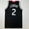 imageFacsimile Autographed Kawhi Leonard Toronto Black Reprint Laser Auto Basketball Jersey Size Mens XL