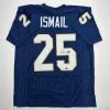 imageFacsimile Autographed Raghib Rocket Ismail Notre Dame Blue Reprint Laser Auto College Football Jersey Size Mens XL
