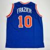 imageFacsimile Autographed Walt Frazier New York Blue Reprint Laser Auto Basketball Jersey Size Mens XL