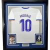 imageFramed AutographedSigned Luka Modric 35x39 Real Madrid White Soccer Jersey Beckett BAS COA
