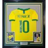 imageFramed AutographedSigned Neymar Jr 35x39 Brazil Soccer Futbol Jersey Beckett BAS COA