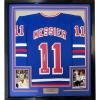 imageFramed Facsimile Autographed Mark Messier 35x39 New York Blue Reprint Laser Auto Hockey Jersey
