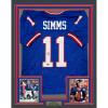 imageFramed Facsimile Autographed Phil Simms 35x39 New York Blue Reprint Laser Auto Football Jersey