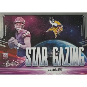image2024 Panini Absolute JJ McCarthy SGJMY Star Gazing Minnesota Vikings Rookie RC Football Card