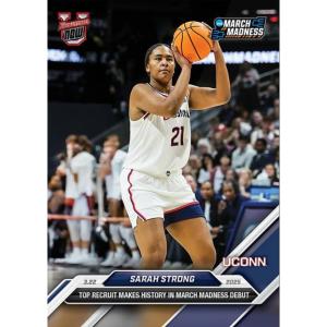 image2024 Topps Bowman U Now Sarah Strong 96 Top Recruit Makes History in March Madness Debut UConn Huskies Rookie RC Basketball Card