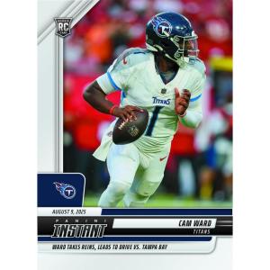 image2025 Panini Instant NFL Cam Ward 17 Pre Season Debut Tennessee Titans Rookie RC Football Card