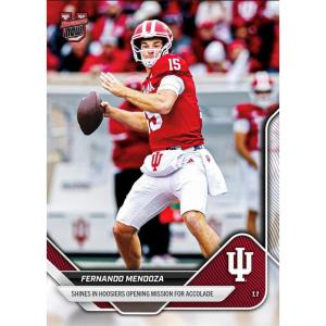 image2025 Topps Bowman U Now Fernando Mendoza 64 Shines in Hoosiers Opening Mission for Accolade Indiana Hoosiers Rookie RC Football Card