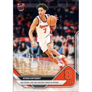 image2025 Topps Bowman U Now Kiyan Anthony 4 Like Father Like Son Anthony Shines in Opener Syracuse Orange Rookie RC Basketball Card