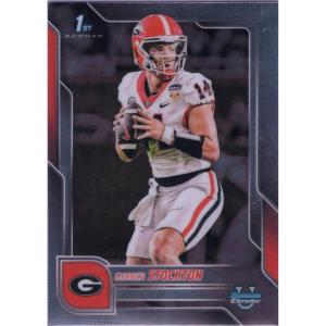 image2025 Topps Bowman University Chrome Gunner Stockton 131 Georgia Bulldogs Rookie RC Football Card
