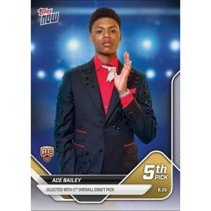 image2025 Topps Now Ace Bailey D5 Draft Utah Jazz Rookie RC Basketball Card