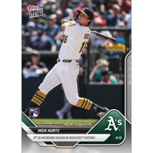 image2025 Topps Now Nick Kurtz 687 3rd 30 Home Run Rookie Season in Athletics History Rookie RC Baseball Card