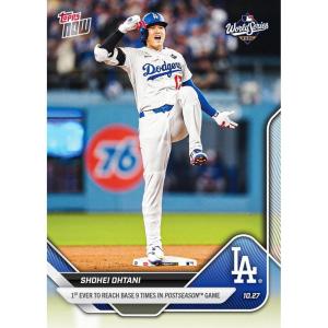 image2025 Topps Now Shohei Ohtani 906 1st Ever to Reach Base 9 Times in Postseason Game Los Angeles Dodgers Baseball Card