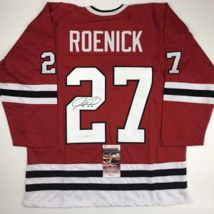 imageAutographedSigned Jeremy Roenick Chicago Red Hockey Jersey JSA COA