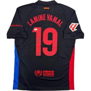 imageAutographedSigned Lamine Yamal FC Barcelona Black Soccer Jersey Beckett BAS COA