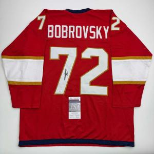 imageAutographedSigned Sergei Bobrovsky Florida Red Hockey Jersey JSA COA