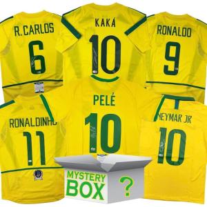 imageBrazil Soccer AutographedSigned Jersey Mystery Box with PSA JSA or Beckett COA