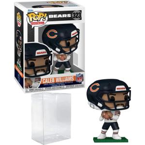 imageCaleb Williams 323 Funko POP Football Chicago Bears Figurine Bundle with HOFSM Protector Case