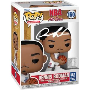 imageDennis Rodman 160 AllStars Facsimile Signed Reprint Laser Autographed Funko POP Basketball NBA Chicago Bulls Figurine with Protector Case