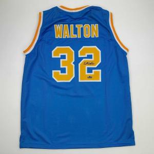 imageFacsimile Autographed Bill Walton UCLA Blue Reprint Laser Auto College Basketball Jersey Size Mens XL