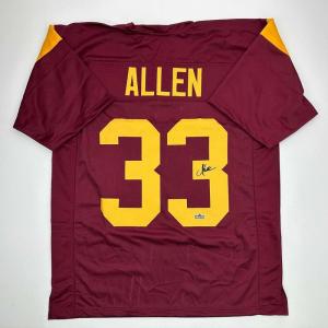 imageFacsimile Autographed Marcus Allen USC Maroon Reprint Laser Auto College Football Jersey Size Mens XL