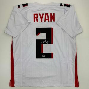 imageFacsimile Autographed Matt Ryan Atlanta White Reprint Laser Auto Football Jersey Size Mens XL