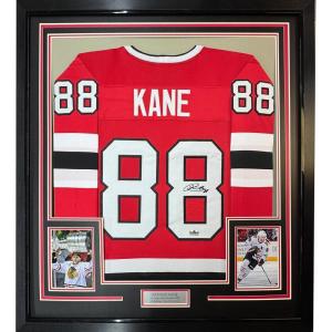 imageFramed Facsimile Autographed Patrick Kane 35x39 Chicago Red Reprint Laser Auto Hockey Jersey