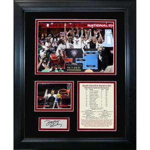 imageFramed South Carolina Gamecocks 2024 Womens NCAA National Champions Dawn Staley Facsimile Laser Engraved Signature Auto 11x14 College Basketball Photo Sig Collage