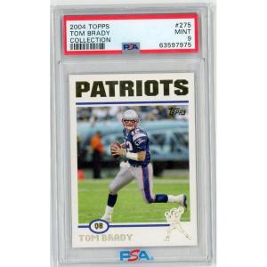 imageGraded 2004 Topps Collection Tom Brady 275 Football Card PSA 9 Mint