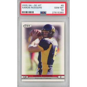 imageGraded 2005 Sage SAGE Hit Aaron Rodgers 8 Rookie RC Football Card PSA 10 Gem Mint