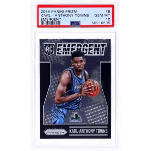 imageGraded 201516 Panini Prizm KarlAnthony Towns 8 Emergent Rookie RC Basketball Card PSA 10 Gem Mint