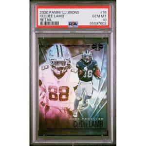 imageGraded 2020 Panini Illusions CeeDee Lamb 18 Retail Rookie RC Football Card PSA 10 Gem Mint