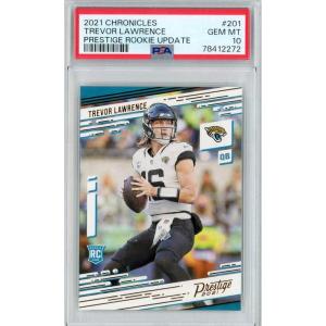 imageGraded 2021 Panini Chronicles Trevor Lawrence 201 Prestige Rookie Update Rookie RC Football Card PSA 10 Gem Mint