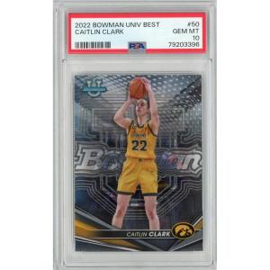 imageGraded 2022 Topps Bowman University Best Caitlin Clark 50 Rookie RC Basketball Card PSA 10 Gem Mint