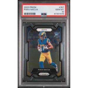 imageGraded 2023 Panini Prizm Puka Nacua 357 Rookie RC Football Card PSA 10 Gem Mint