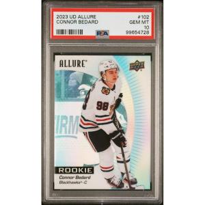 imageGraded 2023 Upper Deck Allure Connor Bedard 102 Rookie RC Hockey Card PSA 10 Gem Mint