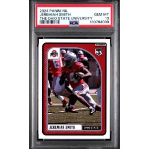 imageGraded 2024 Panini NIL Jeremiah Smith The Ohio State University Rookie RC Football Card PSA 10 Gem Mint