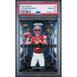 imageGraded 2024 Panini Prizm Jayden Daniels PRIZMATIC Rookie RC Football Card PSA 10 Gem Mint