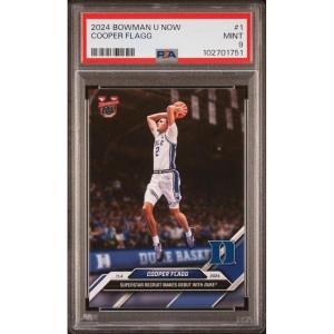 imageGraded 2024 Topps Bowman U Now Cooper Flagg 1 NCAA Debut Rookie RC Basketball Card PSA 9 Mint