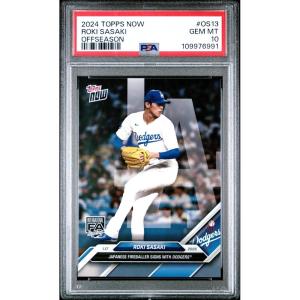 imageGraded 2024 Topps Now Roki Sasaki OS13 Offseason Rookie RC Baseball Card PSA 10 Gem Mint