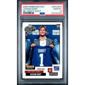 imageGraded 2025 Panini Instant Jaxson Dart NFLDN15 NFL Draft Night Rookie RC Football Card PSA 10 Gem Mint