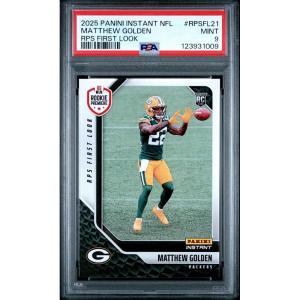 imageGraded 2025 Panini Instant Matthew Golden RPSFL21 RPS First Look Rookie RC Football Card PSA 9 Mint