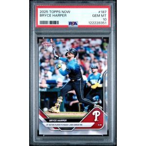 imageGraded 2025 Topps Now Bryce Harper 187 Baseball Card PSA 10 Gem Mint