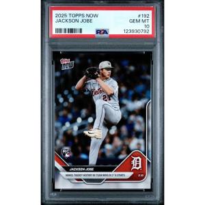 imageGraded 2025 Topps Now Jackson Jobe 192 Rookie RC Baseball Card PSA 10 Gem Mint