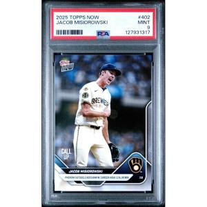 imageGraded 2025 Topps Now Jacob Misiorowski 402 Rookie RC Baseball Card PSA 9 Mint