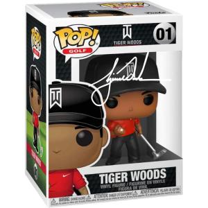 imageTiger Woods 01 Facsimile Signed Reprint Laser Autographed Funko POP Golf Figurine with Protector Case