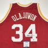 imageAutographedSigned Hakeem Olajuwon Houston Red Basketball Jersey Beckett BAS COA
