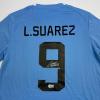 imageAutographedSigned Luis Suarez Uruguay Blue World Cup Soccer Futbol Jersey Beckett BAS COA
